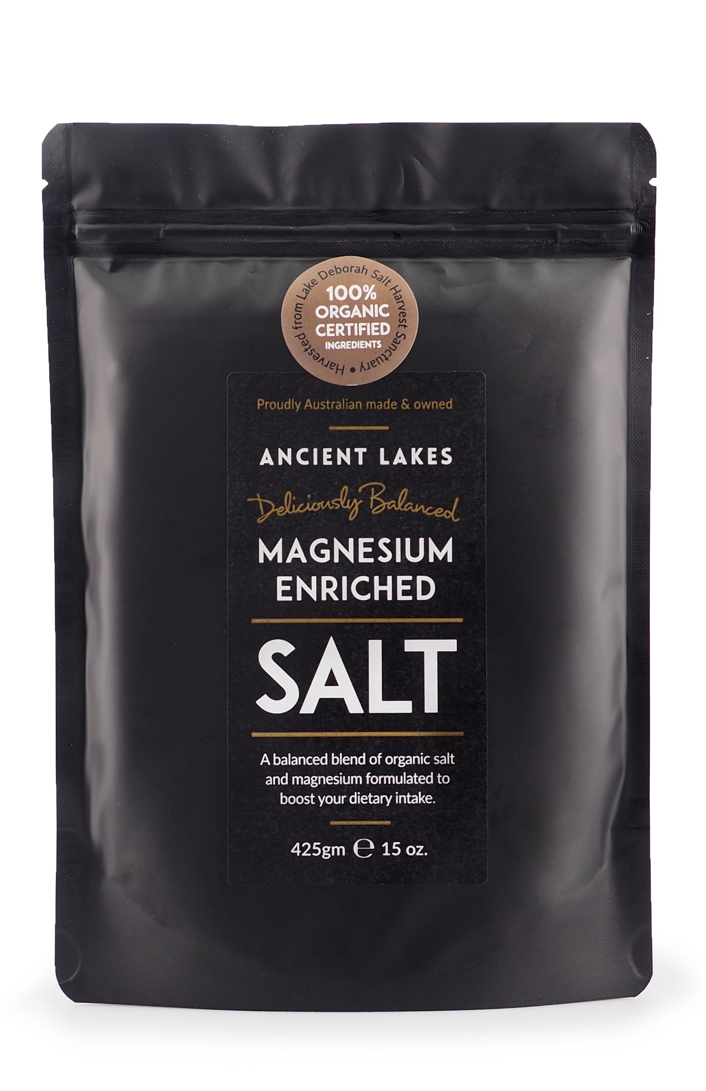 MAGNESIUM ENRICHED NATURAL LAKE SALT 425 G / 15 OZ